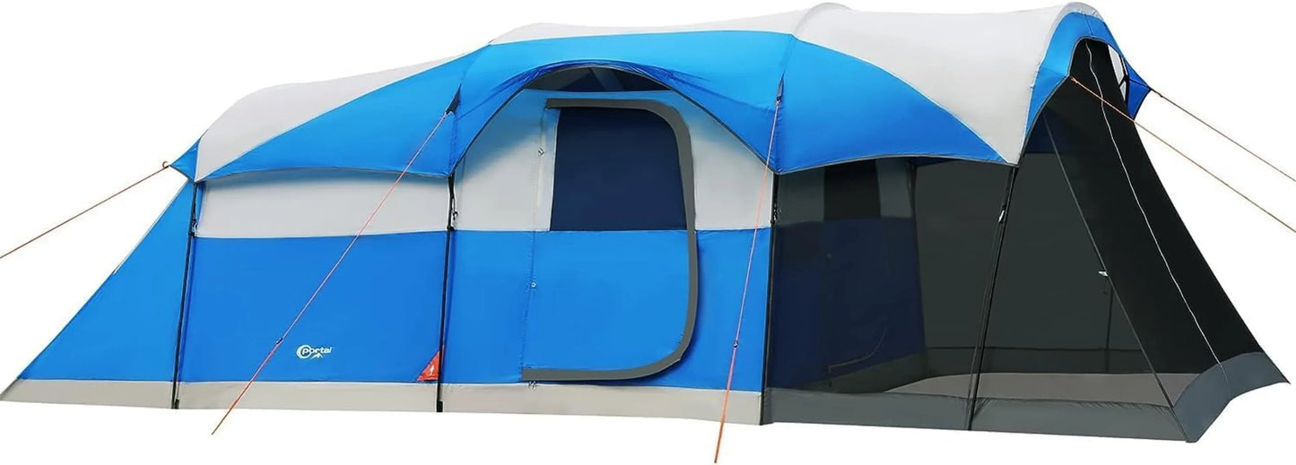 Lightweight Water Resistant 8 Person Family Tent with Screen Room