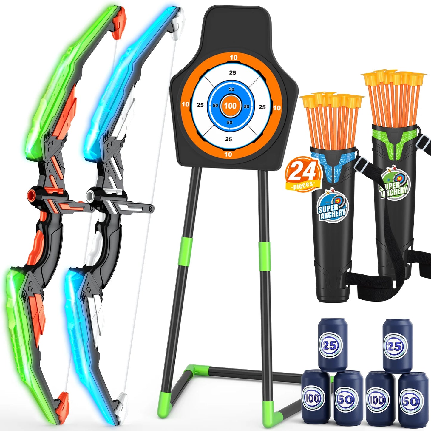 Boy's & Girl's LED Archery Target Set