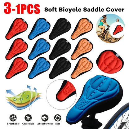 3D Breathable Padded Bike Saddle Cover