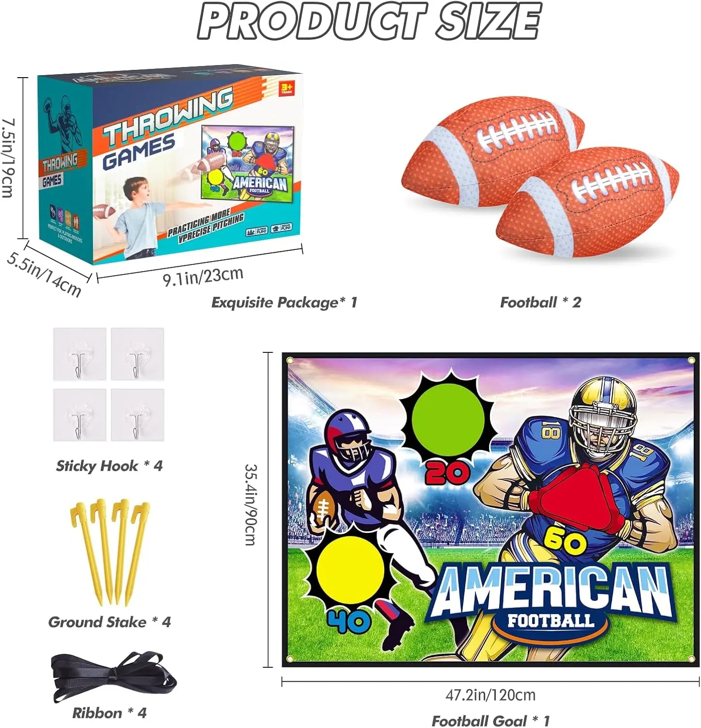 Kid's Soft Football Target Game