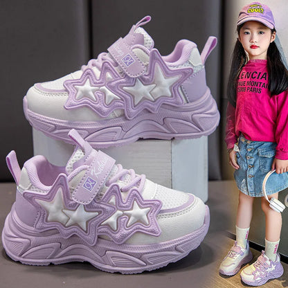 Girl's Fashion Leather Sneakers