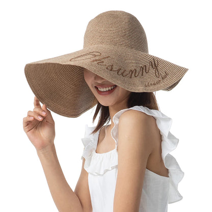 Women's Wide Brim Foldable Straw Hat