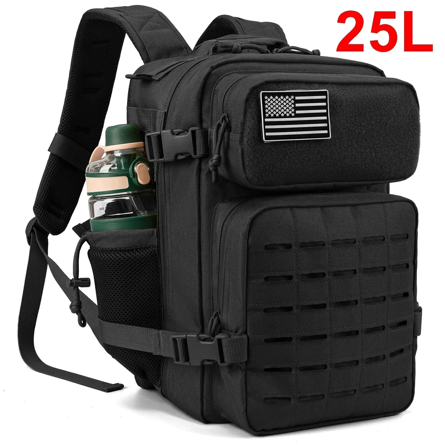 Men's & Women's 25L or 45L Tactical Backpack with Bottle Holders