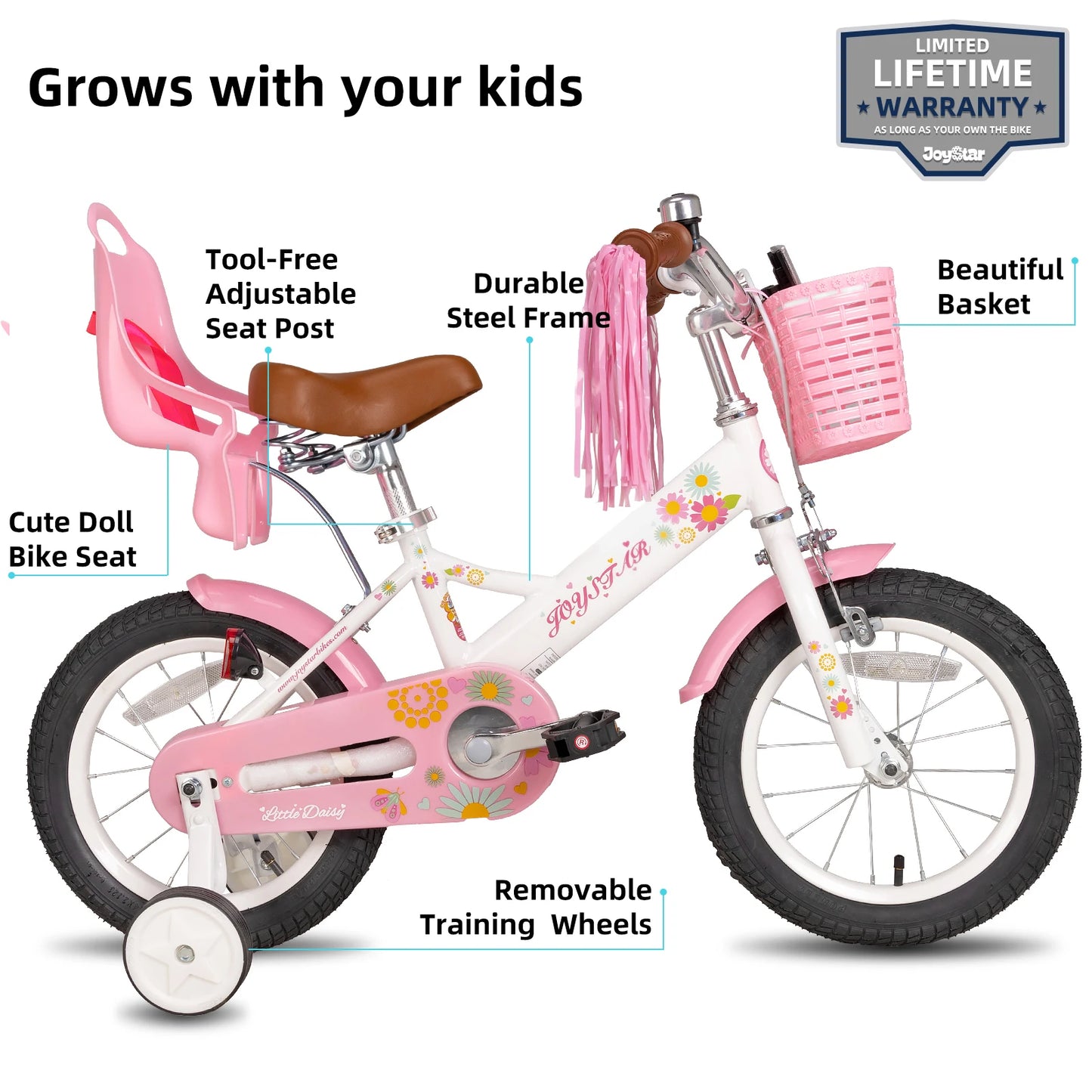 Kids Bike for Girls Ages 2-7 Years, variety of colors and features