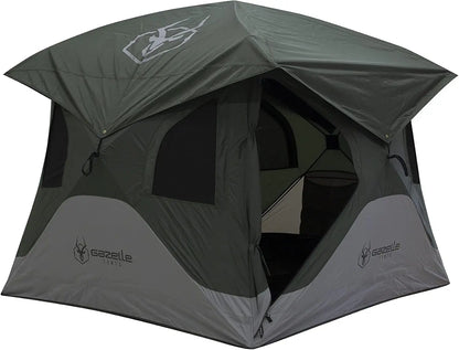 Gazelle 3 Person Heavy Duty Hub Tent with Rain Fly and Carry Bag