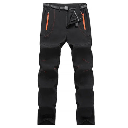 Men's Fleece Hiking Pants, Waterproof, Windproof