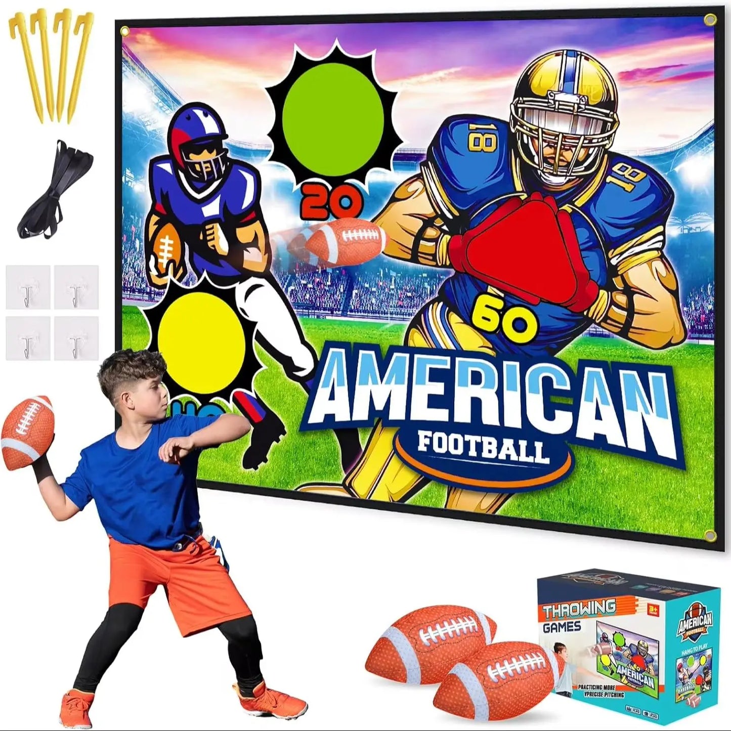 Kid's Soft Football Target Game