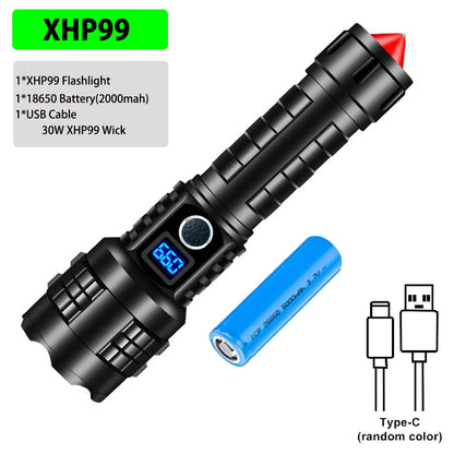 Rechargeable LED High Lumen Flashlight for Emergencies, Camping