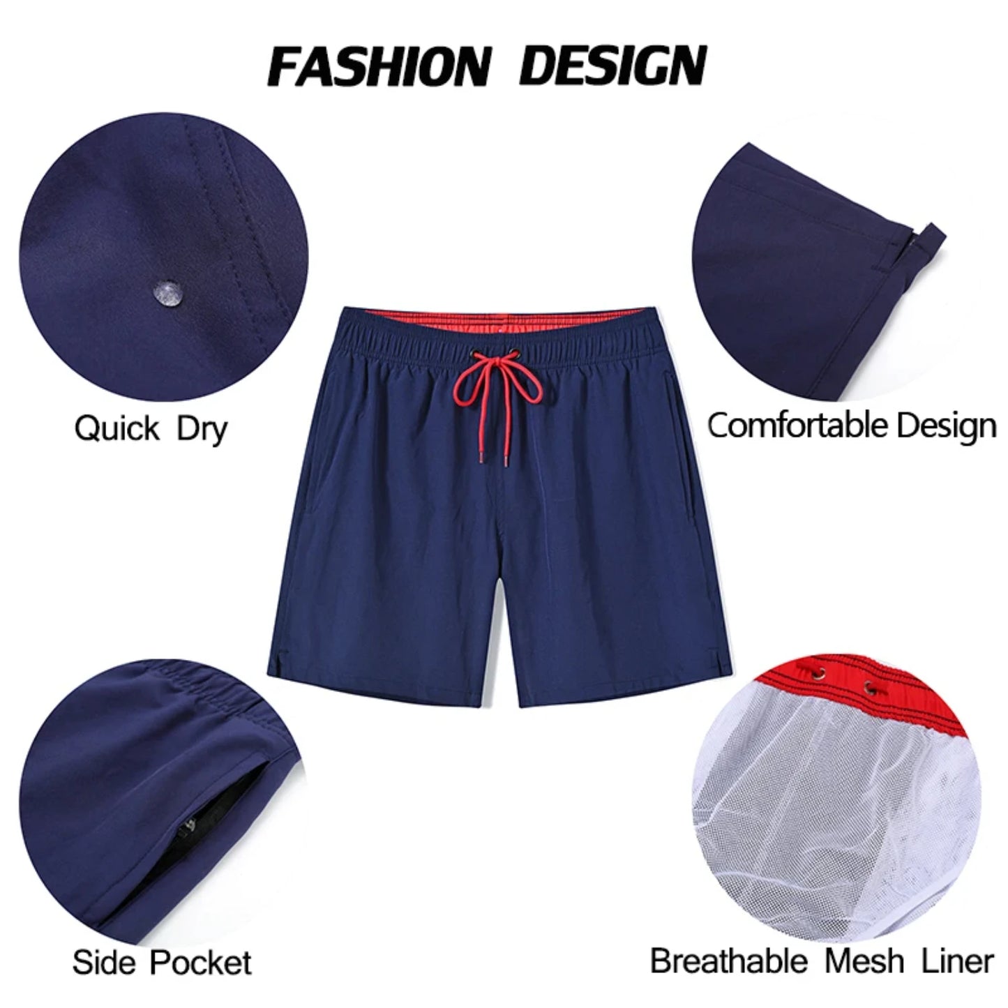 Men's Lined Quick-dry Swim Shorts