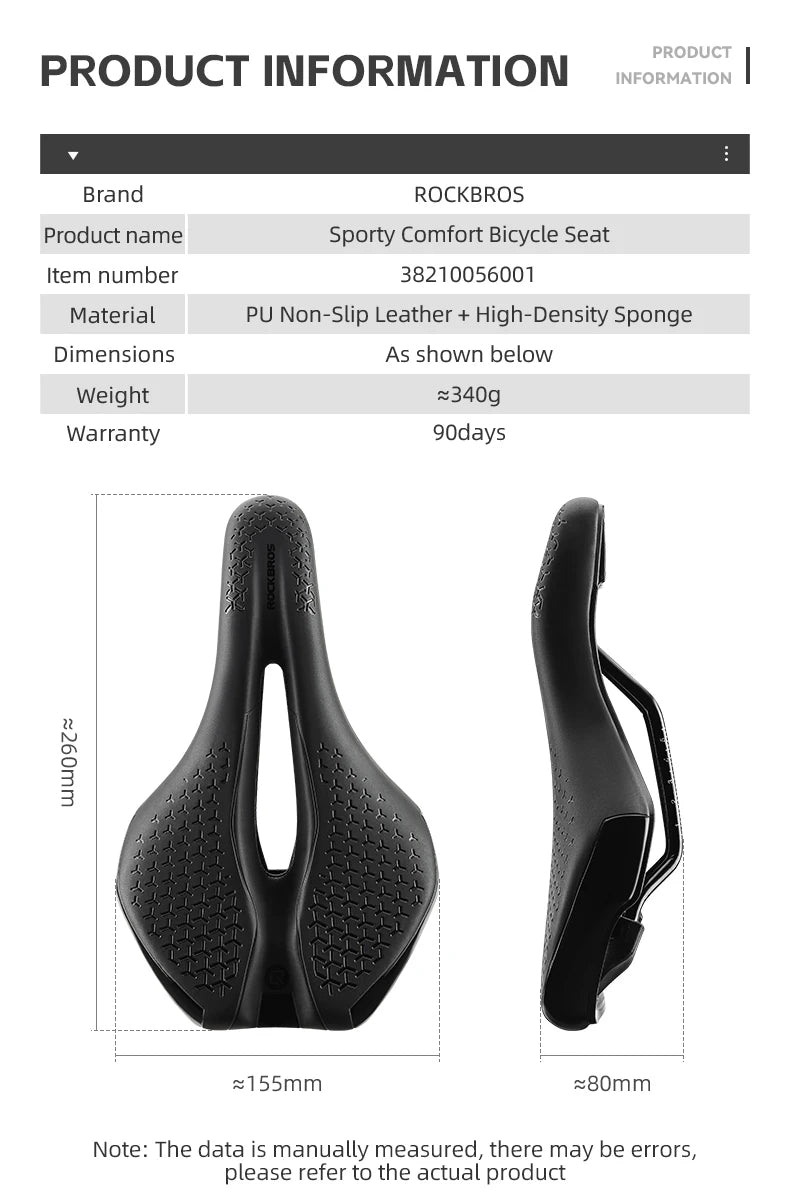 Non-slip Shockproof Breathable Bike Saddle